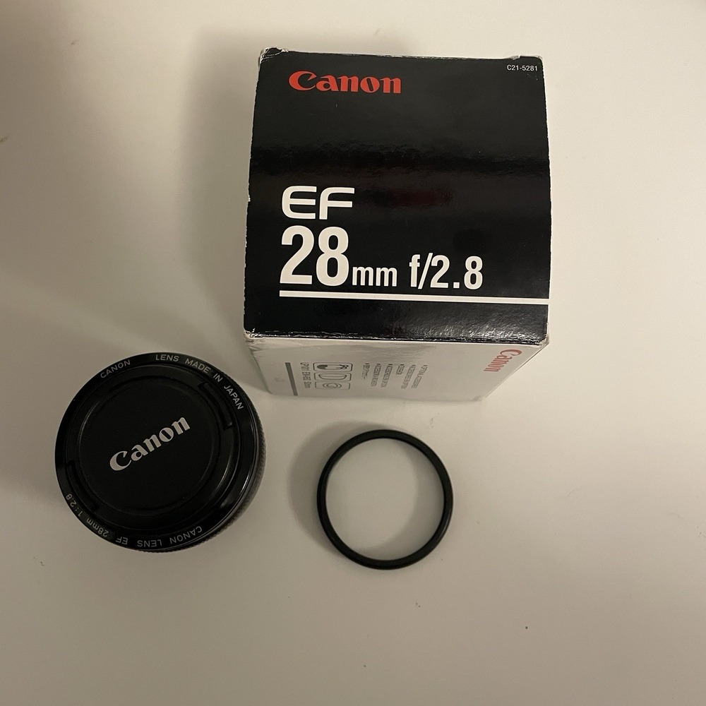 Canon EF 28mm f/2.8 Lens With UV Protector In Working Order
